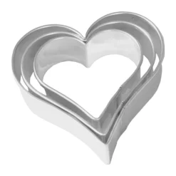 RBV Birkmann Kochwelt Entdecken|Backzubehör|Terrassen Ausstecher Edelstahl Herz mini glatt 2/3/4 cm