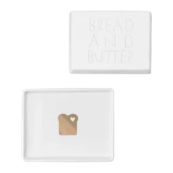 Butterdose Bread and Butter 14x11x5cm<Räder