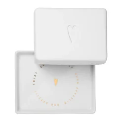 Räder Butterdosen|Butterdose Herz 2-tlg. Poesie et table weiß