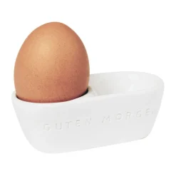 Eierbecher 10x5 cm Guten Morgen weiß<Räder Sale