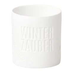Teelichthalter Winterzauber 7 cm Winterzauber weiß<Räder Hot