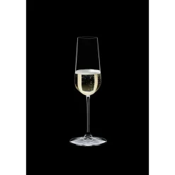 Riedel Champagnergläser|Champagnerflöte 2er-Set Grape mit Moussierpunkt klar