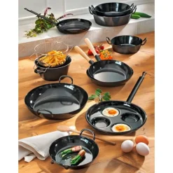 Schlemmerpfanne 26cm ~ mit 2 Griffen schwarz<Riess Best