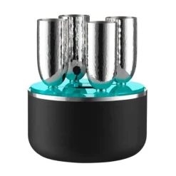 Robbe & Berking Champagnergläser|Champagner Box 5-tlg. Martelé 90 g versilbert