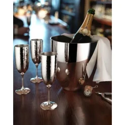 Champagnerkelch Martelé 90 g versilbert<Robbe & Berking Hot