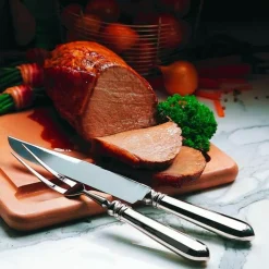 Fleischgabel gross Navette 150 g versilbert<Robbe & Berking Best