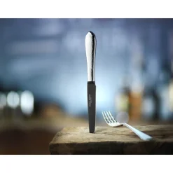 Robbe & Berking Steakmesser|Steakmesser Frozen Black Martelé 925 Sterlingsilber