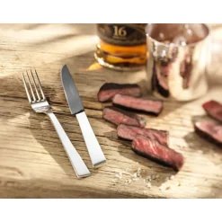 Robbe & Berking Steakmesser|Steakmesser Frozen Black Riva 925 Sterlingsilber