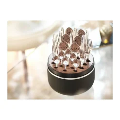 The Box - Belvedere 150 g versilbert inkl. 24-tlg Besteckset Frozen Black<Robbe & Berking