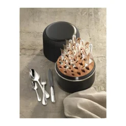 Robbe & Berking Echtsilber Besteck|The Box - Belvedere 925 Sterlingsilber inkl. 24-tlg Besteckset Frozen Black