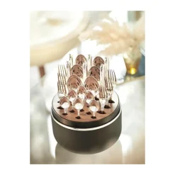 Robbe & Berking Echtsilber Besteck|The Box - Belvedere 925 Sterlingsilber inkl. 24-tlg Besteckset Frozen Black