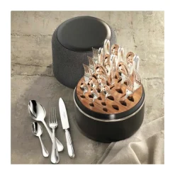 Robbe & Berking Besteck Set 6 Personen|The Box - Belvedere 150 g versilbert inkl. 24-tlg Besteckset