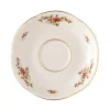 Rosenthal Kaffeeuntertassen|Kaffee-Untertasse 14 cm Sanssoucci Elfenbein Moosrose neu Poliergold Ramona