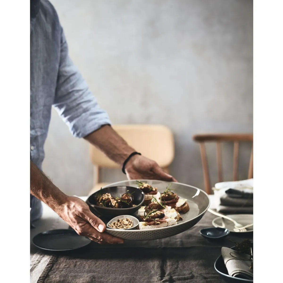 Rosenthal Pilzküche|Schüssel 22 cm Junto Pearl Grey