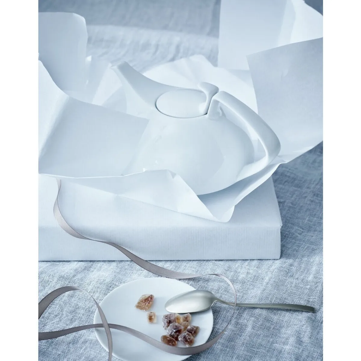 Teekanne 0,6 l TAC Gropius Weiß<Rosenthal Clearance