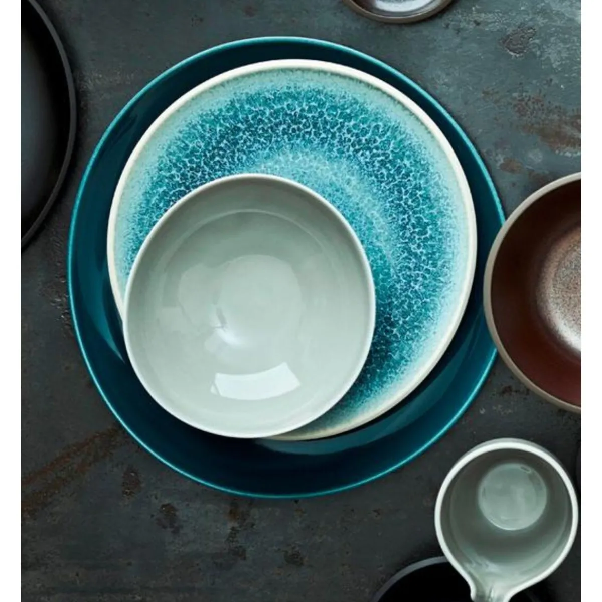 Teller tief 22 cm Junto Ocean Blue<Rosenthal New