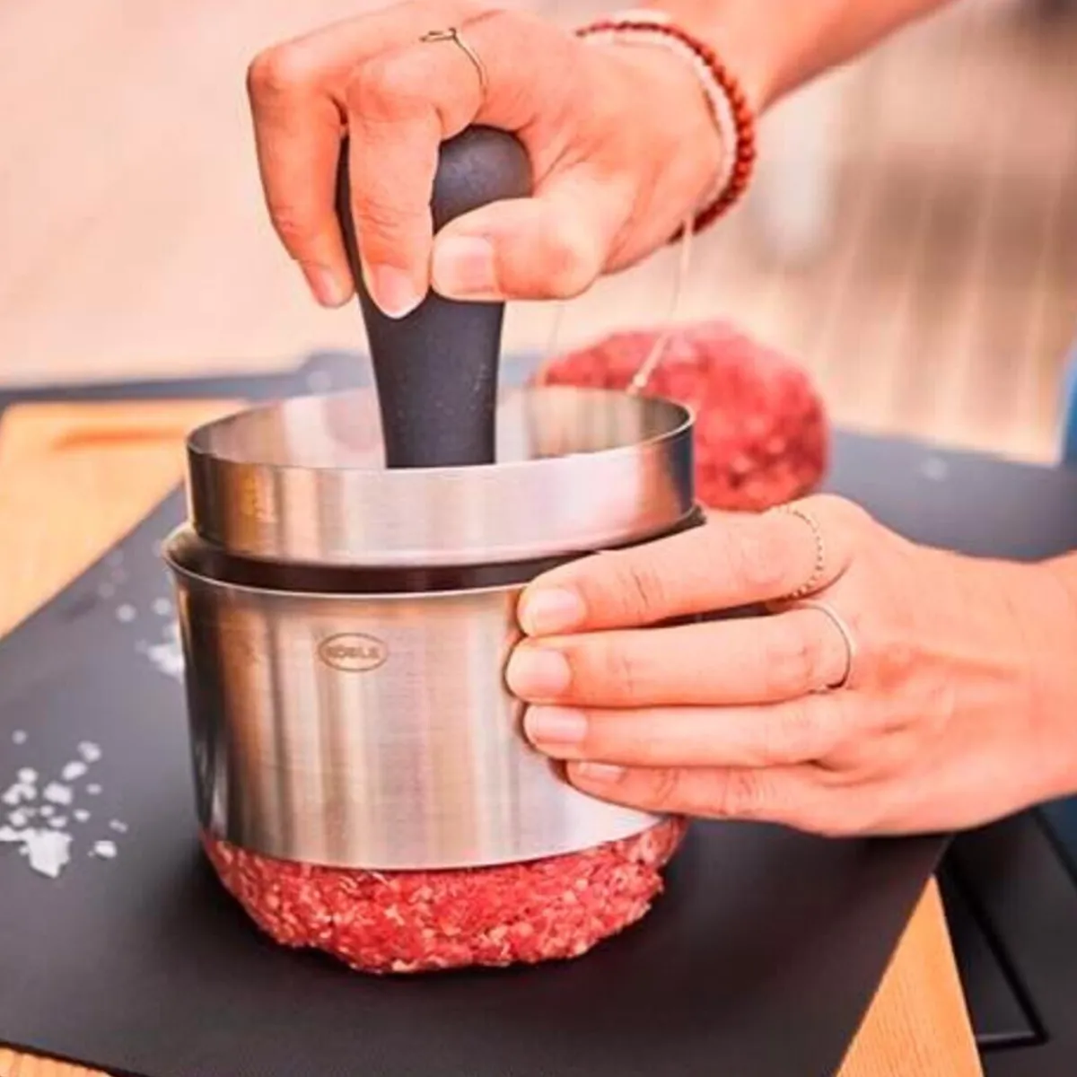 Rösle Weihnachten|Kochwelt Entdecken|Burgerpresse 12 cm Pro edelstahl