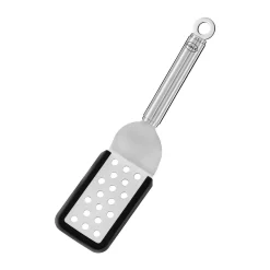 Rösle Kochbesteck|Messer & Co. Entdecken|Palette gelocht 26 cm Rundgriff mit Silikonrand 26cm