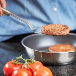 Pfannenschaufel Rundgriff 34,5 cm Edelstahl gelocht<Rösle Best