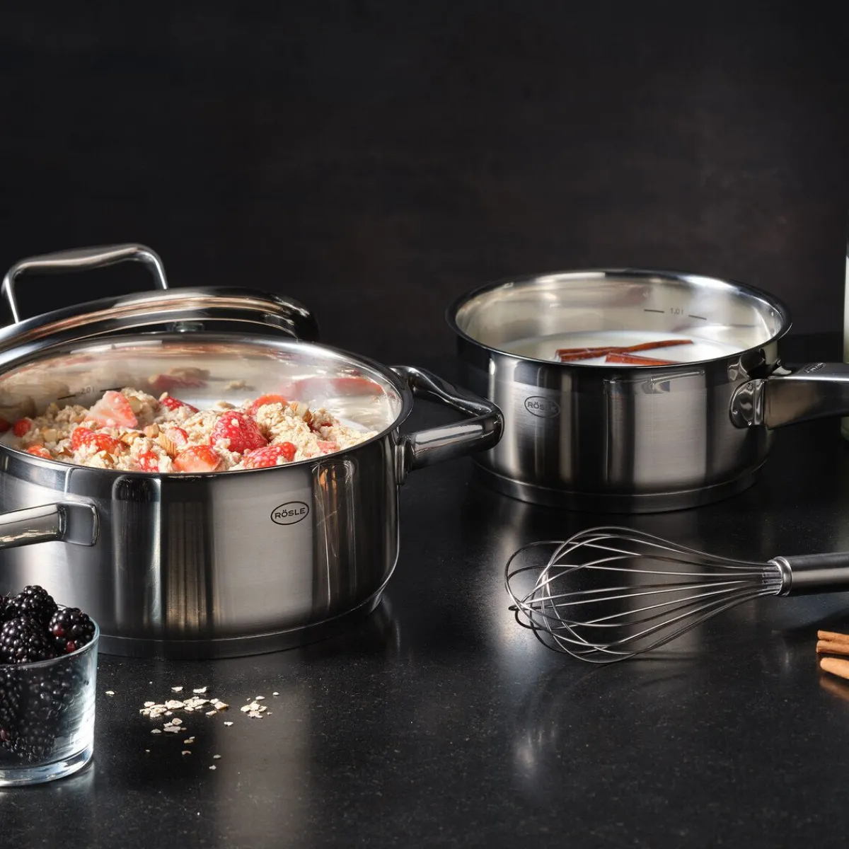 Schneebesen 22 cm Rundgriff-Serie Edelstahl<Rösle Clearance