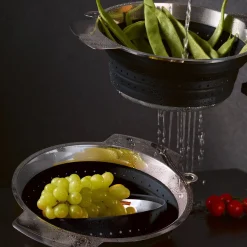 Seiher faltbar 24 cm schwarz<Rösle Discount