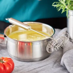 Spiralbesen 27 cm Rundgriff edelstahl<Rösle