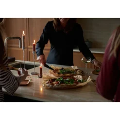 Sagaform Weihnachtskerzen|Kerzenhalter Siri 22 cm silber