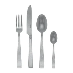 Besteck Set 24tlg. Vollheft Flat Vintage Edelstahl antik<Sambonet Hot