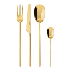 Besteck-Set 24-tlg. 100 Mirror PVD Gold<Sambonet Clearance