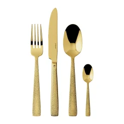 Sambonet Besteck Set 6 Personen|Besteck-Set 24-tlg. Siena Mirror PVD Gold