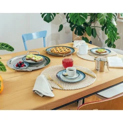 Sambonet Besteck Set 6 Personen|Spanischer Sommerurlaub|Besteck-Set 24-tlg. Taste Mirror PVD Gold