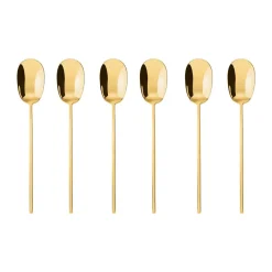 Espressolöffel 6er-Set 100 Mirror PVD Gold<Sambonet Discount