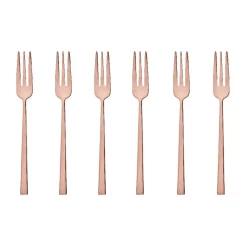 Kuchengabel 6 St. Rock Edelstahl/PVD Kupfer<Sambonet Discount