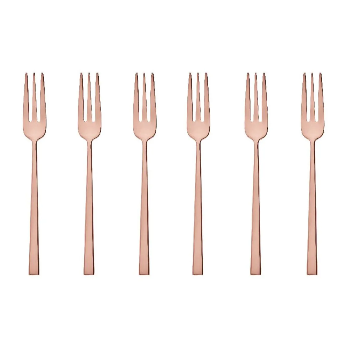Kuchengabel 6 St. Rock Edelstahl/PVD Kupfer<Sambonet Discount