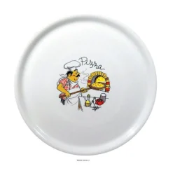 Pizzateller Pizzabäcker Porzellan weiss<Saturnia