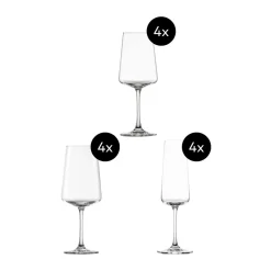 Schott Zwiesel Weingläsersets|Gläser-Set 12-tlg. MioVino mit Moussierpunkt klar
