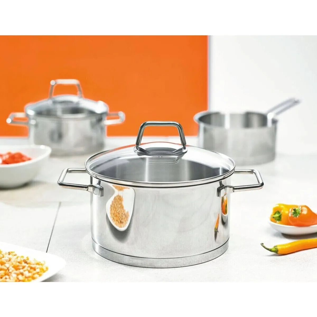 Fleischtopf 20 cm Edelstahl Wega mit Glasdeckel<Schulte-Ufer Best