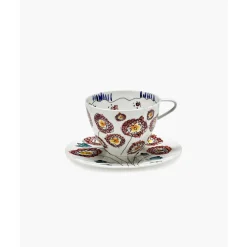 Serax Cappuccinotassen|Cappuccinotasse mit Untere 8 cm Midnight Flowers Anemone Milk