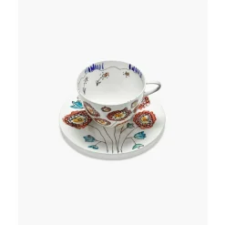 Serax Cappuccinotassen|Cappuccinotasse mit Untere 8 cm Midnight Flowers Anemone Milk