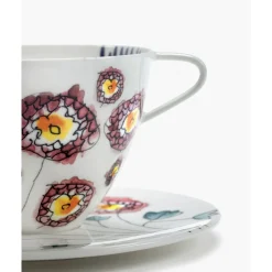 Serax Cappuccinotassen|Cappuccinotasse mit Untere 8 cm Midnight Flowers Anemone Milk