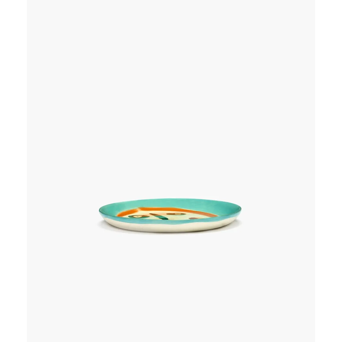 Frühstücksteller mit Gesicht 2 19 cm Feast bunt<Serax