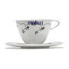 Kaffeetasse mit Untere 11 cm Midnight Flowers Anemone Milk Mauve<Serax New