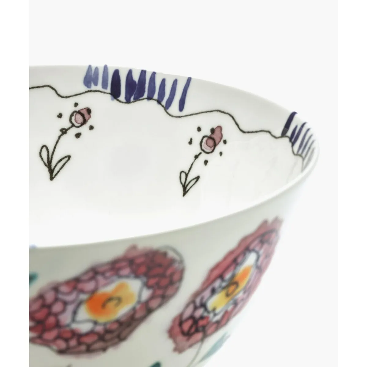 Schüssel 18 cm Midnight Flowers Anemone Milk Mauve<Serax Sale