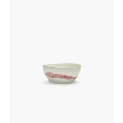 Schüssel S 16 cm Feast weiß/rote Streifen<Serax Best
