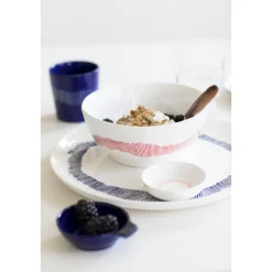 Schüssel S 16 cm Feast weiß/rote Streifen<Serax Best