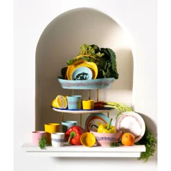 Schüssel S 16 cm Feast weiß/rote Streifen<Serax Best