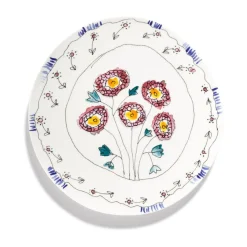 Servierplatte 31 cm Midnight Flowers Anemone Milk Mauve<Serax Online