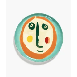 Servierplatte mit Gesicht 2 35 cm Feast bunt<Serax Clearance