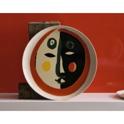 Serax Servierplatten|Servierplatte mit Gesicht 1 35 cm Feast bunt