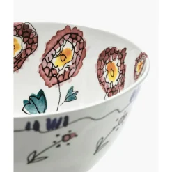 Serax Schüsseln|Servierschüssel 22 cm Midnight Flowers Anemone Milk